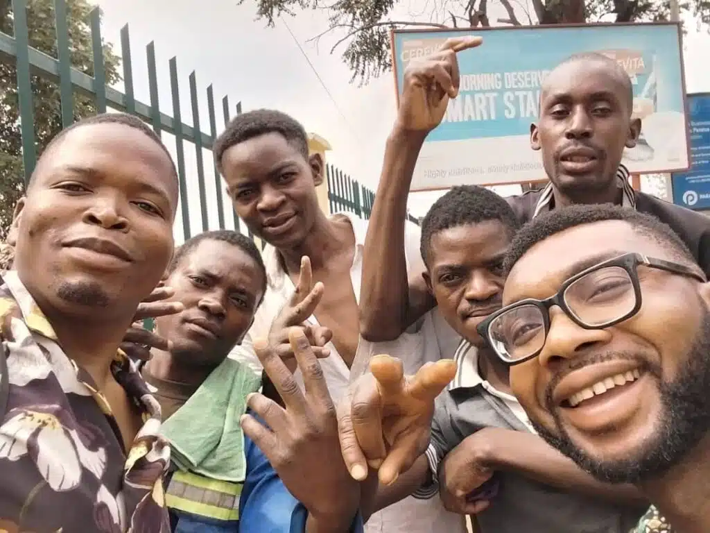 Data collection on the streets in Kitwe, Copper Belt, Zambia